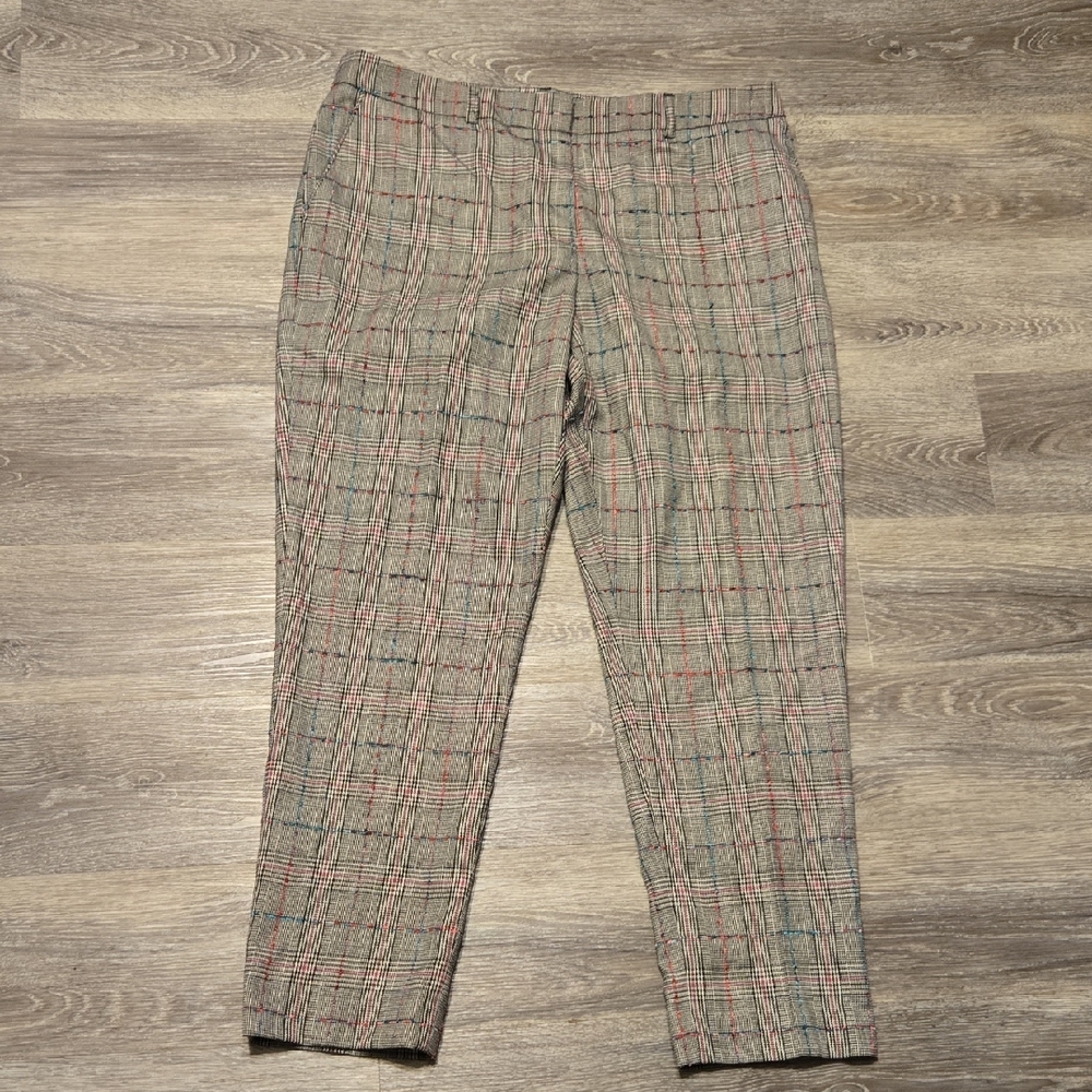 Tahari Plaid Trousers Sz 12
